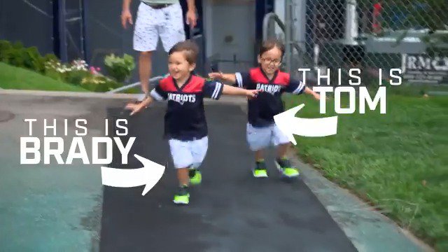HEARTWARMING: The time legendary #NFL QB Tom Brady spent time introducing himself to twins named Tom and Brady. ❤️ These kids' full names are: Thomas Julian and Brady Edelman. Pretty damn crazy.
