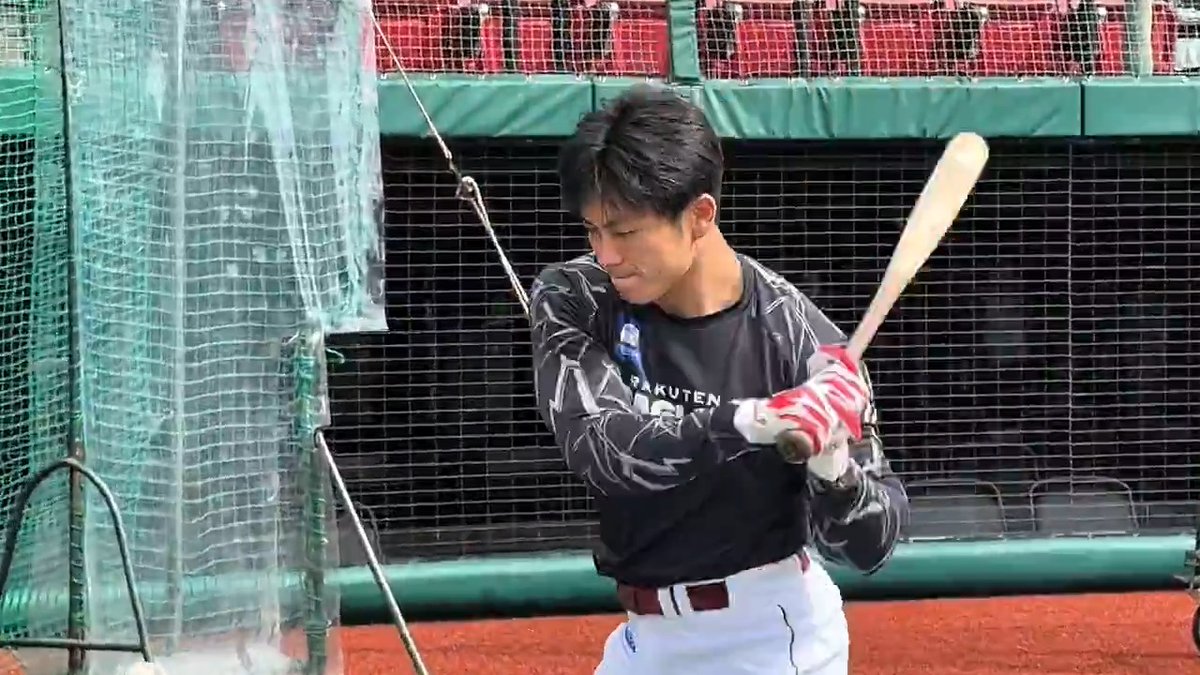 この時間を噛み締めるように丁寧に... #岡島豪郎 選手のバッティング練習！ #RakutenEagles #キ！