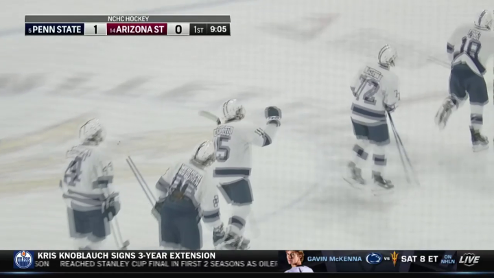 GAVIN MCKENNA HAS HIS FIRST NCAA POINT 🍎 🇺🇸: NHL Network 🌎: NHL YouTube ➡️