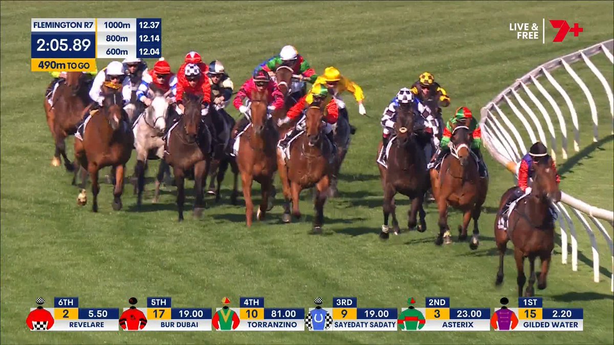 VALIANT KING 😱 Well that was something! Valiant King is into another Melbourne Cup, running down the King's horse Gilded Water who set up a massive lead in the run!
