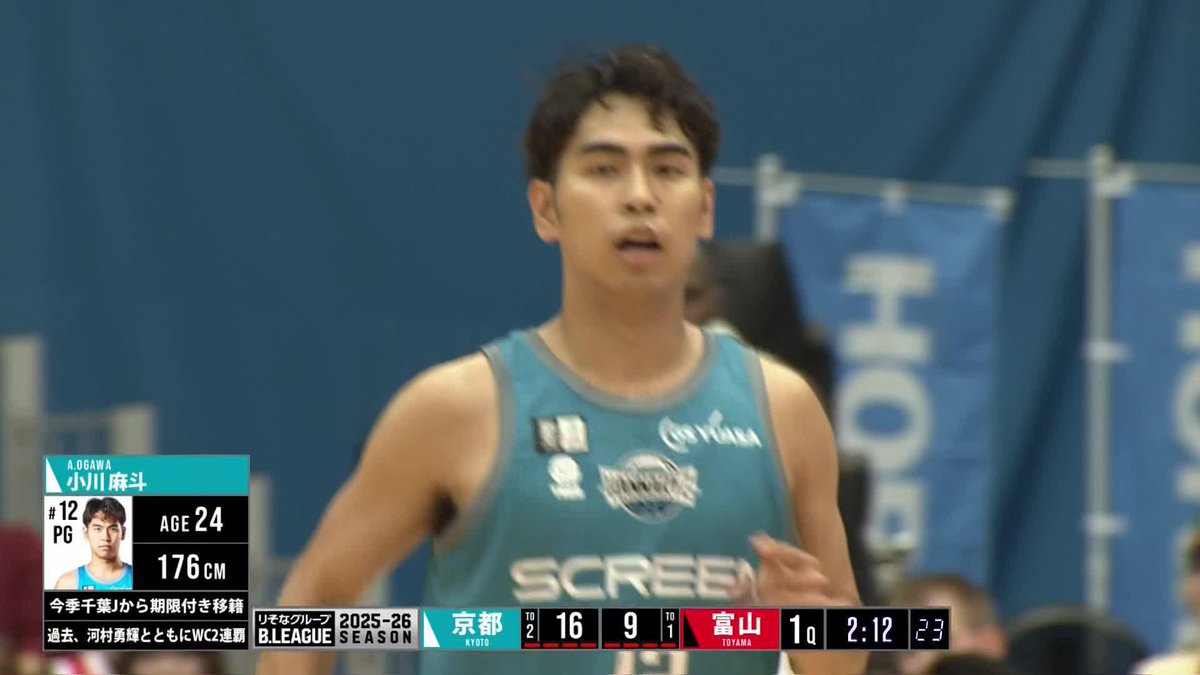 京都#12 小川が鮮やかなジャンパーで移籍後初得点！ おがわ あさと/Asato Ogawa 京都ハンナリーズ 📡バスケットLIVEで生配信中 #Bリーグ #りそなグループ #Bリーグ開幕