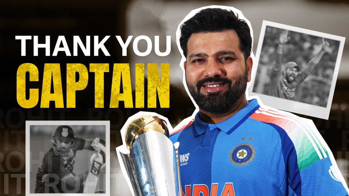Rohit Sharma’s Captaincy Era Ends! 🏆 2025 Champions Trophy Winners 🏏 2023 World Cup Runners-up Thank you, Skipper Kaushik R pays tribute to Hitman’s captaincy legacy