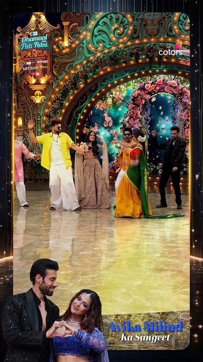 Manifesting a sangeet dance like #TejRan's! 🤩 Dekhiye #DhamaalWithPatiPatniAurPanga - Jodiyon Ka Reality Check, Mein Avika aur Milind Ka Sangeet aaj raat 9 baje, #Colors aur JioHotstar par. Avika Gor #MilindChandwani Karan Kundrra Tejasswi Prakash