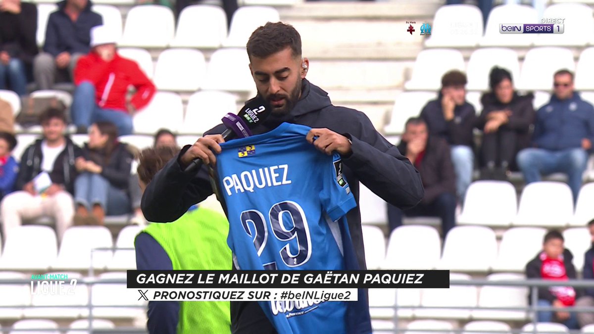 [🎁CONCOURS] ⚽️#beINLIGUE2 🔮 Donnez votre pronostic pour #SDRGF38 via #beINLIGUE2 👕 Le maillot dédicacé de Gaëtan Paquiez (Grenoble Foot 38) est à gagner ! 👉 Follow beIN SPORTS pour jouer