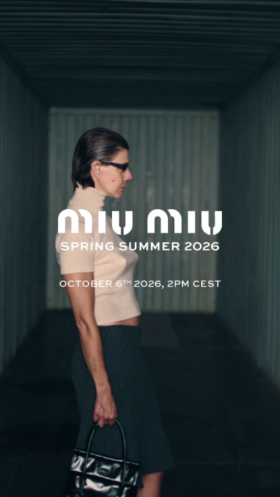 Countdown to Miu Miu Spring/Summer 2026 fashion show by Miuccia Prada in Paris. Watch it live on YouTube on Monday, October 6 at 2:00 PM CEST at: Directed by Malgorzata Szumowska. #MiuMiu #MiuMiuSS26