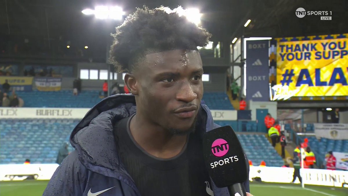 "Credit to Mathys. It's been tough not playing, but he's carried himself well in training" 👏 Mathys Tel and Mohammed Kudus share a post-match interview after their goals handed Spurs all three points ⚽ 🎙️ Becky Ives | 📺 TNT Sports & discovery+ UK