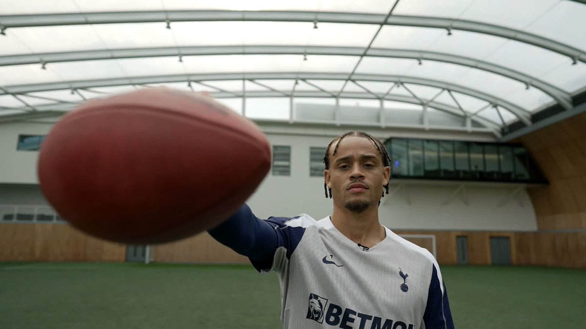 Xavi Simons 🤝 Kevin Danso 🤝 Jason Bell - the combo we never knew we needed! Watch Browns vs Vikings from the Tottenham Hotspur stadium LIVE on Sky, Sunday 2pm! 📺