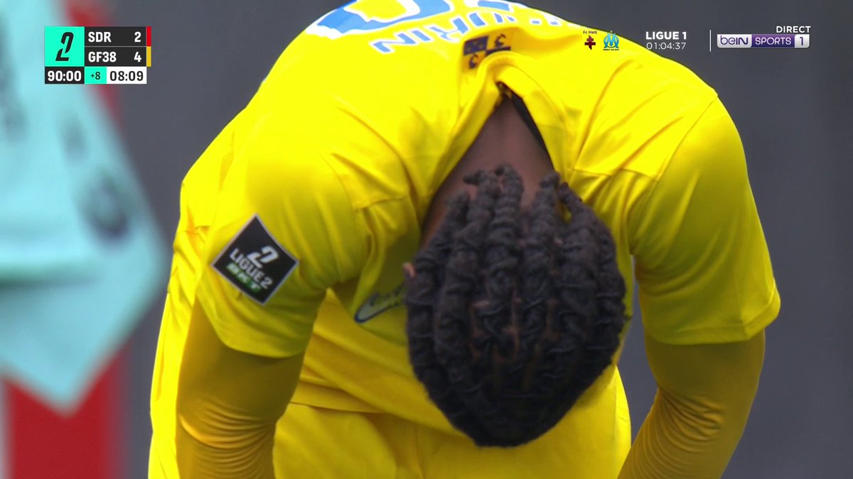 Le face à face 𝗟𝗨𝗡𝗔𝗜𝗥𝗘 d’Evans Maurin avec Grenoble face à Reims 😭😭😭 Il a voulu faire quoi là ?! (beIN SPORTS)