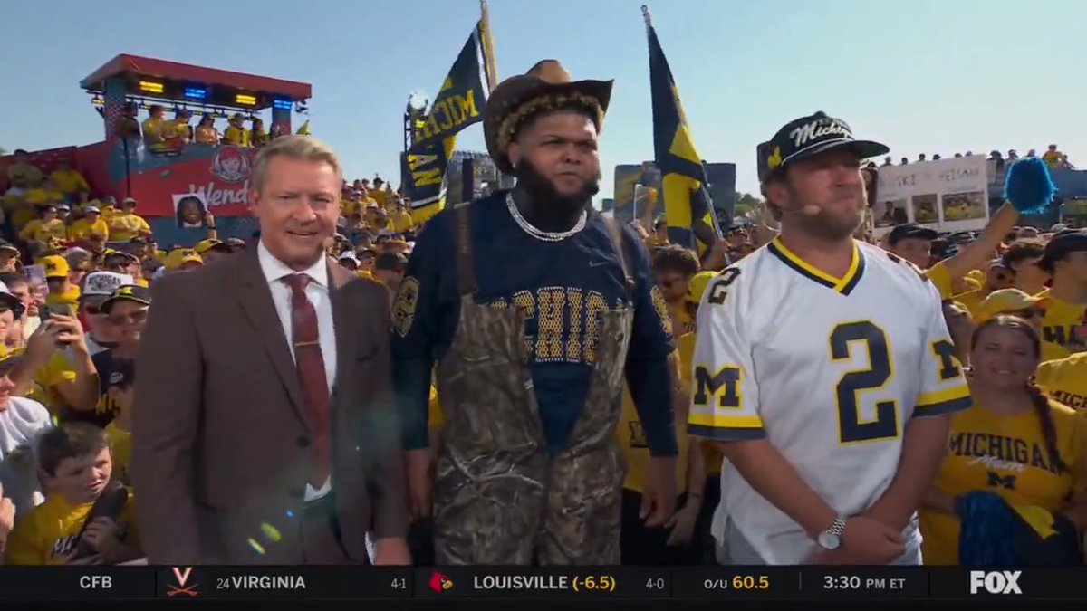 Totally real and not made up excuse by Big Cat on why he didn’t come to Wisconsin Michigan Big Noon Kickoff