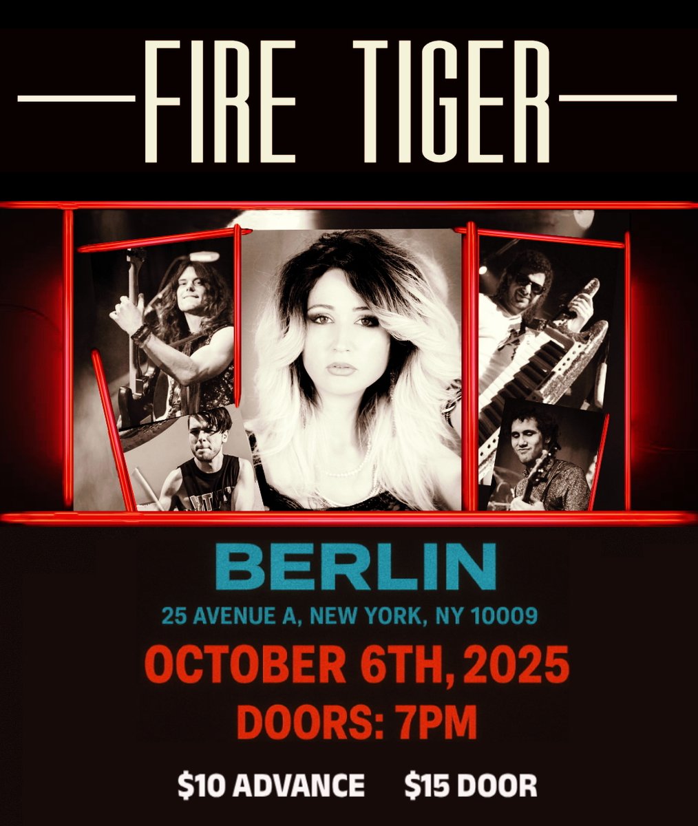 New York City! We're playing this Monday, October 6th at Berlin Under A in East Village with Violet Sky at 8pm. $10 online advance discount tickets are available from TicketWeb 🎸