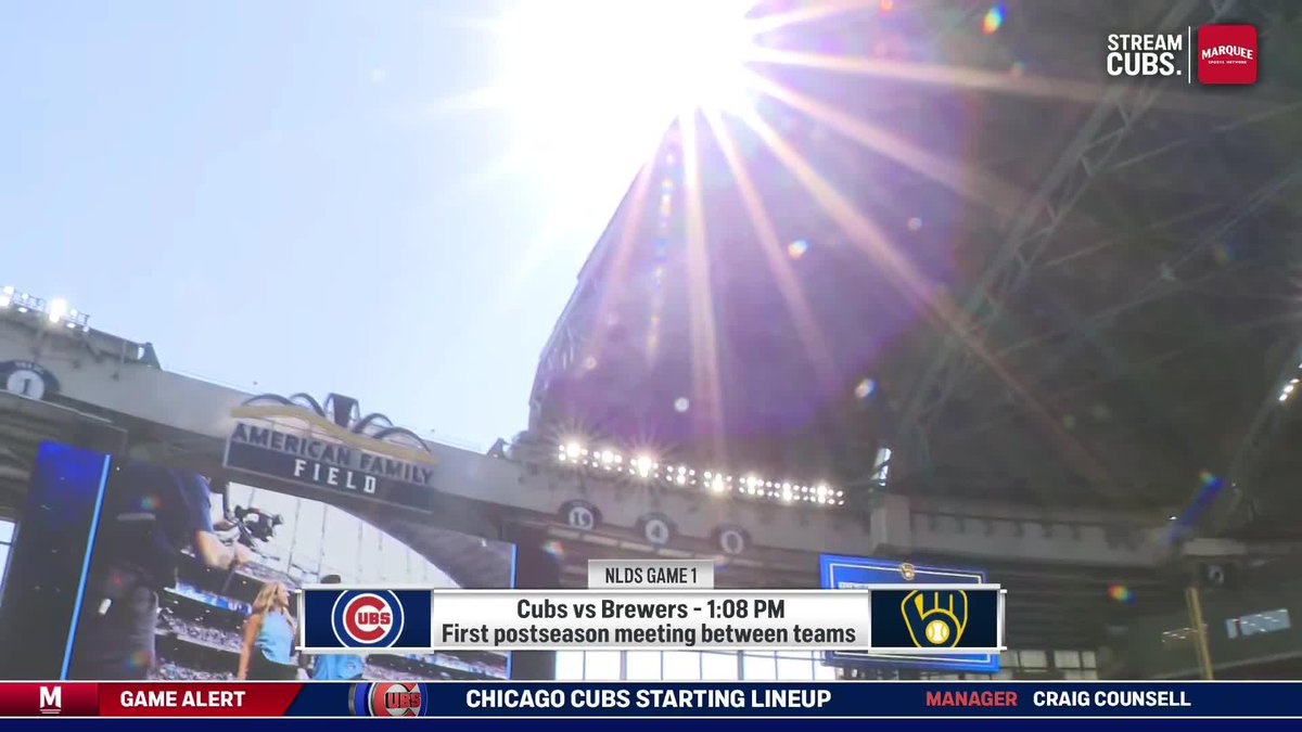 The Brewers had their roof set up to PERFECTLY shade their dugout and left the Cubs in the sun 😳