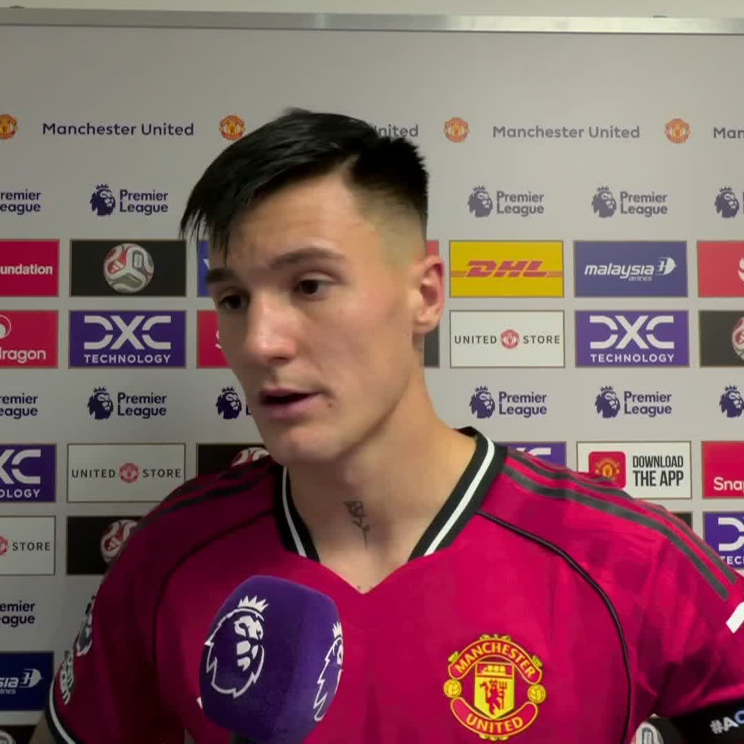 "We showed that we can play well" 💪 Benjamin Sesko speaks about the pressure of playing for Manchester United after scoring vs Sunderland 💭