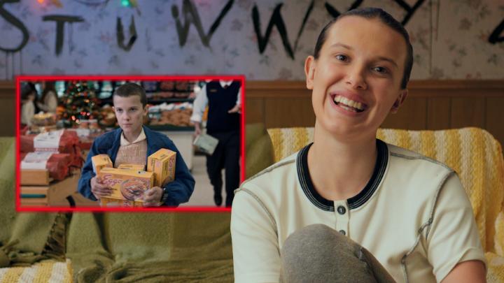 Millie Bobby Brown reacts to that iconic Eggo scene
