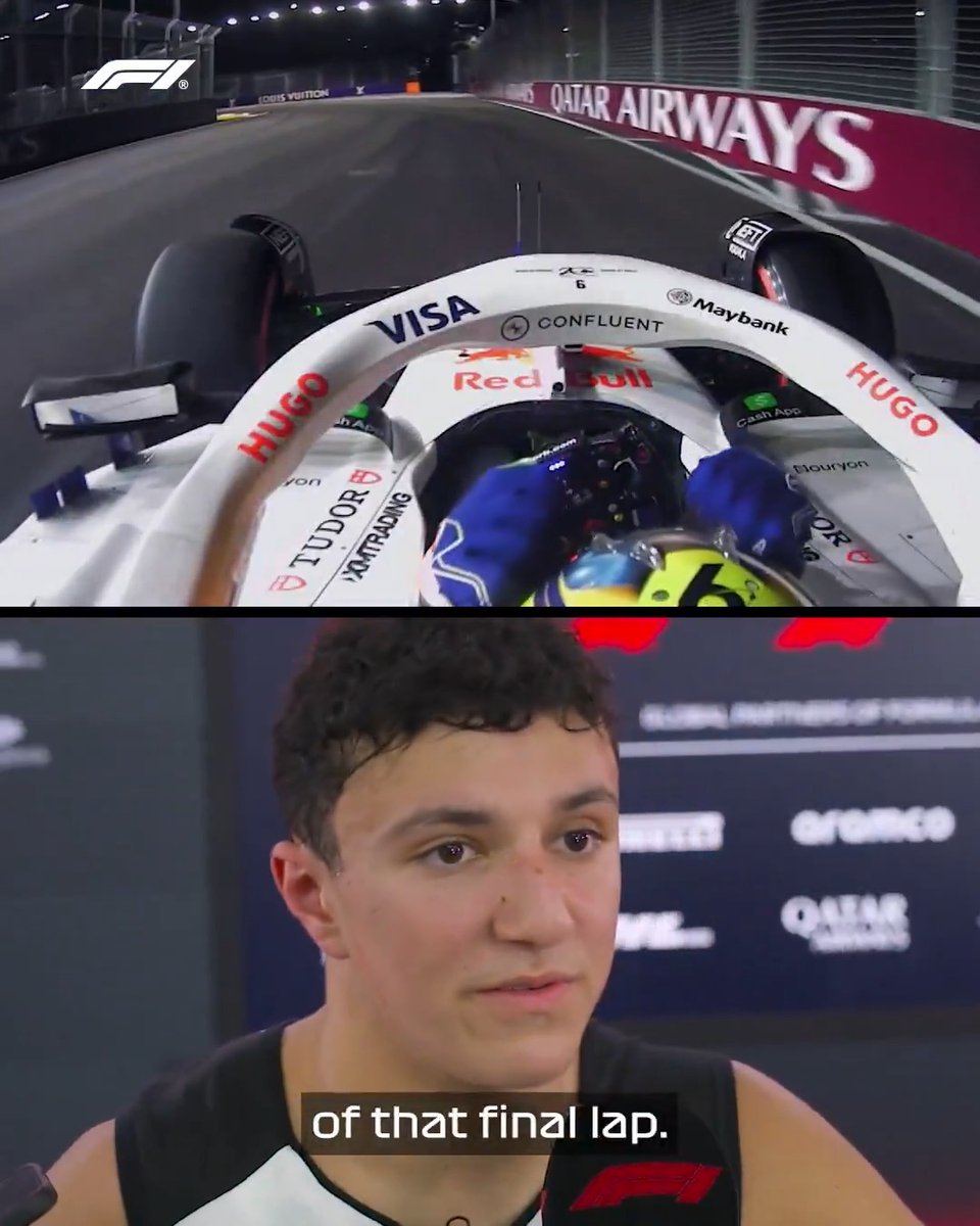 "I didn't make the most of that final lap" Today showed just how passionate Isack Hadjar is when it comes to securing the best result he feels is possible ❤️🎯 #F1 #SingaporeGP