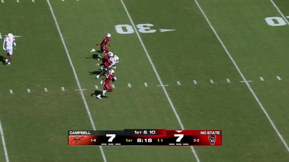 Count the broken tackles 💪 Stay for the block once he crosses the 35!
