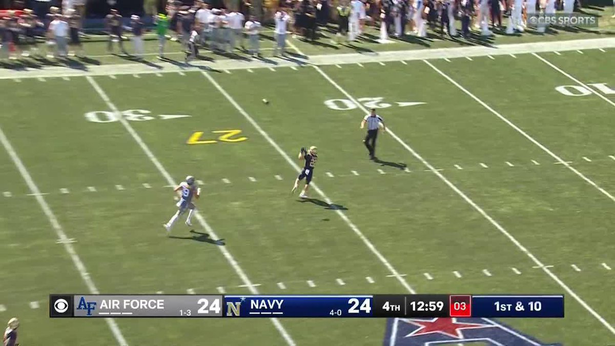 Eli Heidenreich vs. Air Force today: 6 catches, 209 receiving yards, 3 touchdowns 13 minutes remaining