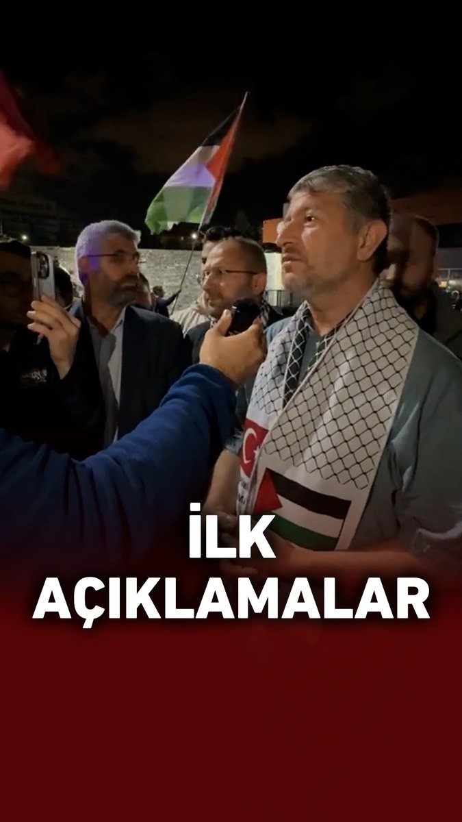 "Kalbimizde iki hüzün var ki; onlardan biri Gazze’de bizi bekleyen kardeşlerimize, yavrularımıza kavuşamadık. Bir diğeri ise halen 15 kardeşimizin işgalci İsrail’in elinde olması..."