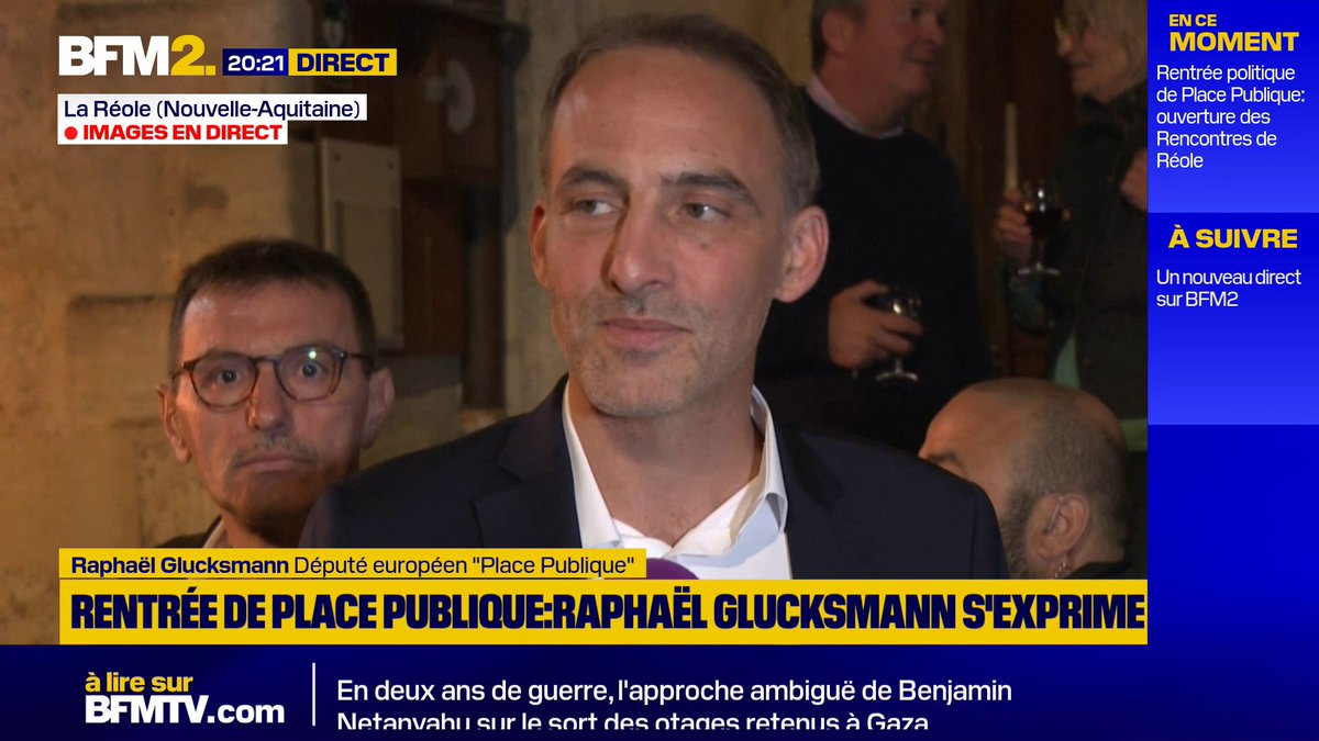 "La censure n'est pas souhaitable", affirme Raphaël Glucksmann, député européen Place Publique et attend du "contenu" de la part du Premier ministre Sébastien Lecornu #BFM2