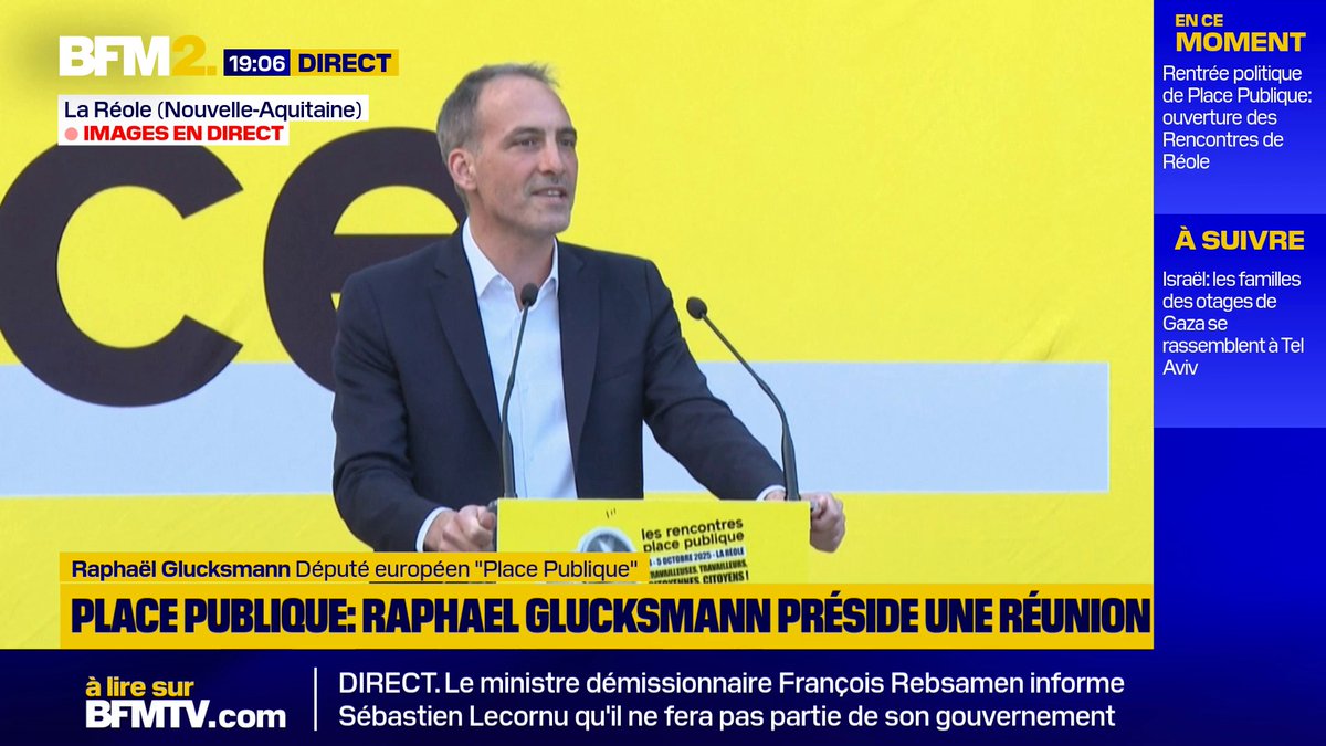 "La gauche n'a aucune chance de revenir au pouvoir" si elle "n'a pas pour obsession de [ne pas] voir les travailleurs basculer en masse vers le RN", assure Raphaël Glucksmann (Place Publique) #BFM2