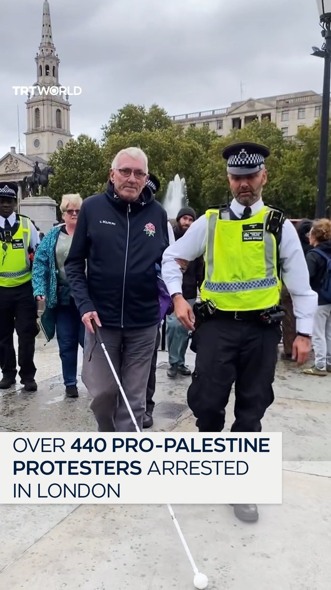At least 442 pro-Palestine protesters, including an elderly blind man, were arrested during a demonstration in London on October 4, where over 1,500 people rallied against the UK government’s ban on Palestine Action