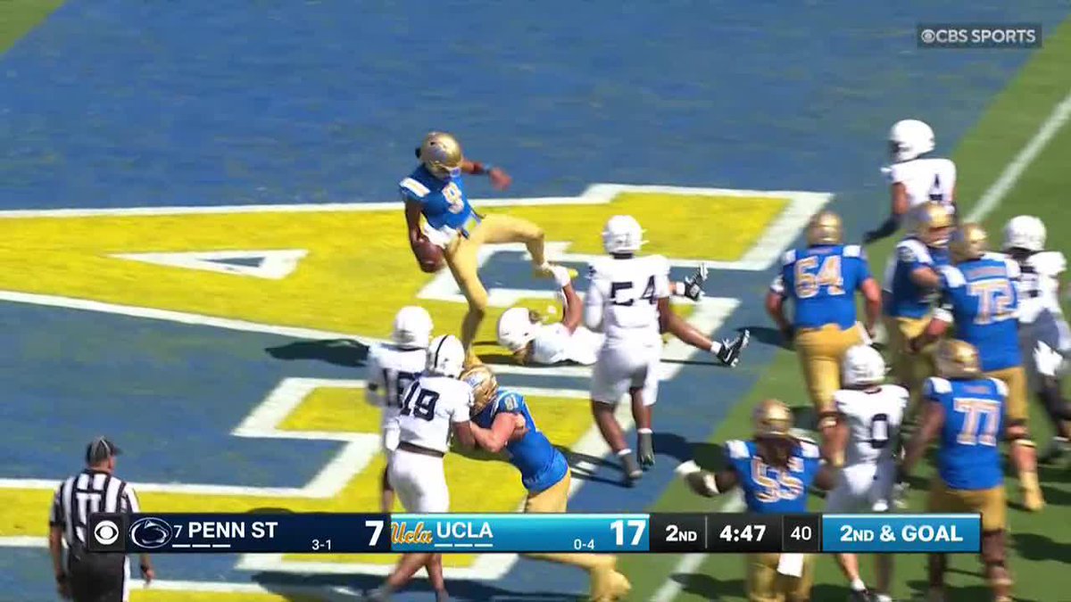NICO IAMALEAVA MAKES IT 24-7 UCLA OVER PENN STATE 😳 UCLA hadn't led all season before this game 🥴 (Via CBS Sports College Football 🏈)