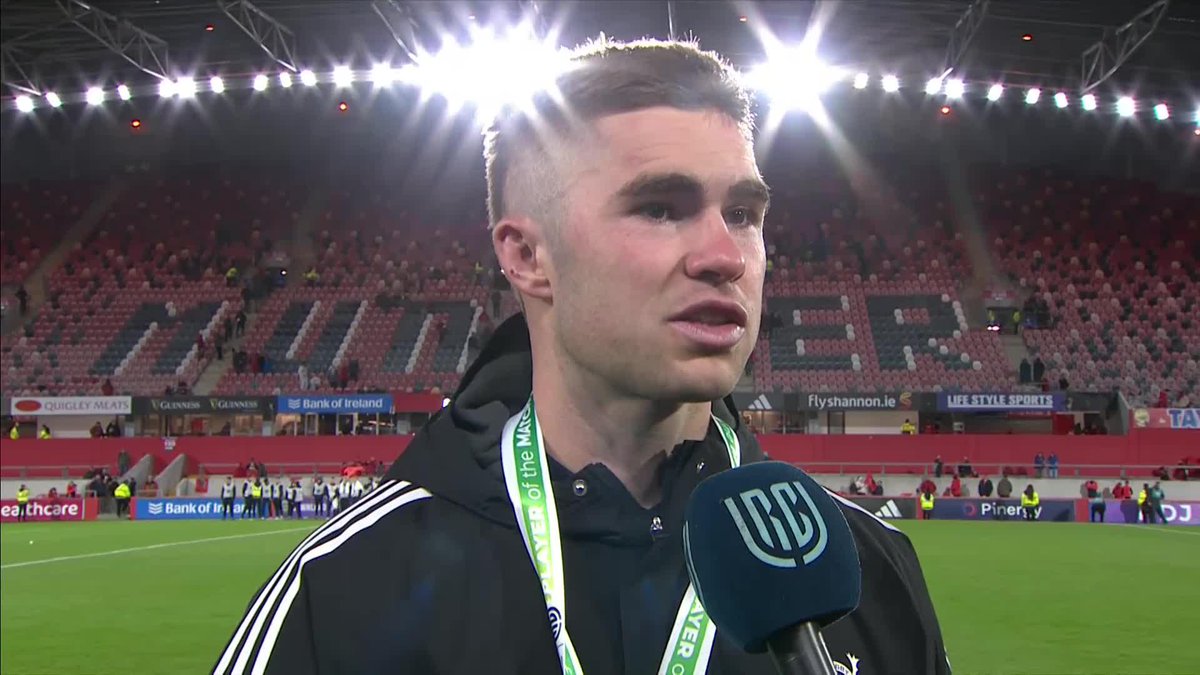 Jack Crowley shares his thoughts after tonight's victory for Munster Rugby 🔴 "Always great to win in Thomond" 🗣️