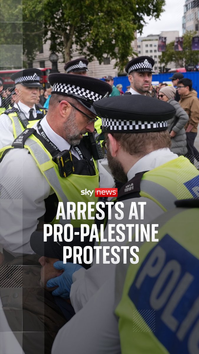 Police have made arrests at a pro-Palestinian demonstration in central London. The protest went ahead despite calls from the PM and police bosses to postpone or cancel the action due to the attack on a Manchester synagogue earlier this week. Latest 🔗