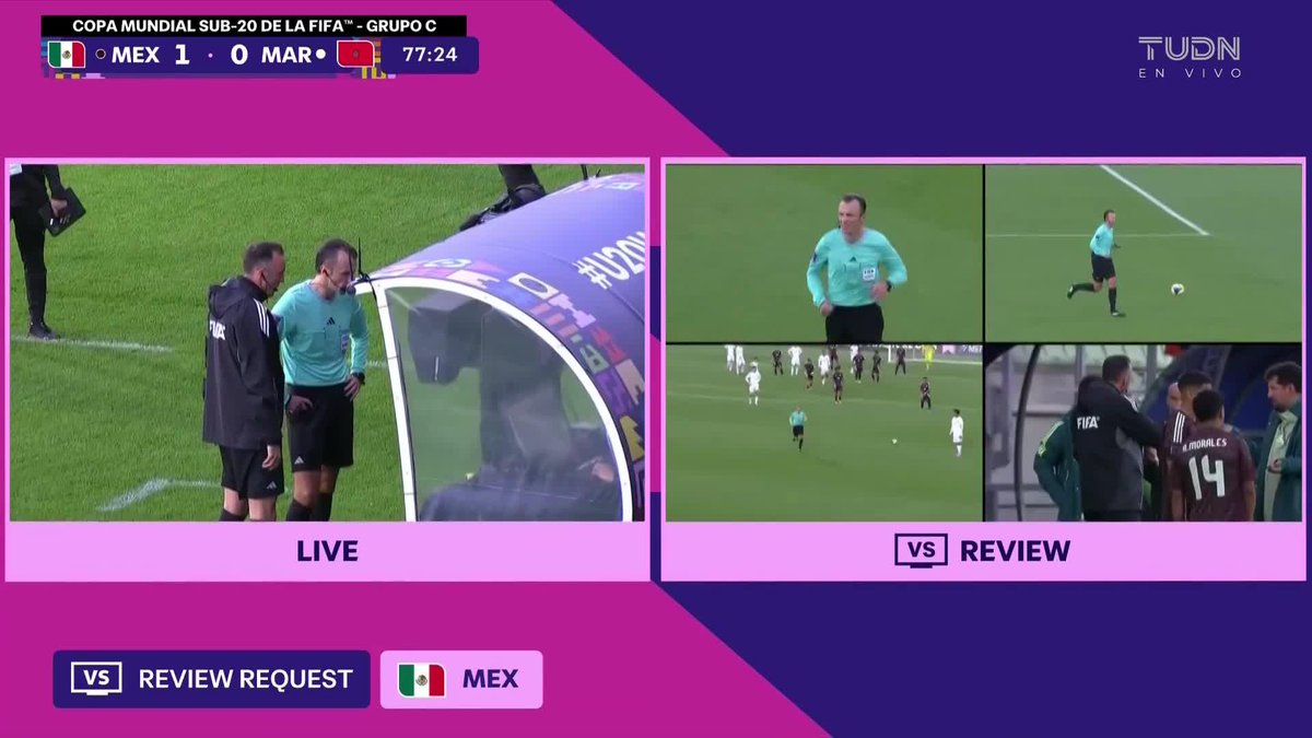 México pierde una tarjeta verde no marca penal a favor del Tri😔 📲📺¡Disfruta de todo el Mundial Sub-20 en VIX! 🟠