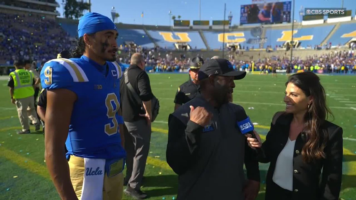 With all odds against them, the UCLA Bruins took down Penn State. Tim Skipper and Nico Iamaleava join Jenny Dell after the win.