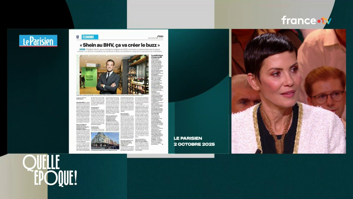 🗣️ "Ça ne sert à rien d’accumuler 50 pièces qui finiront à la décharge" Interrogée par Hugo Clément sur l’arrivée de Shein dans un grand magasin parisien, Cristina Cordula plaide pour "acheter moins, choisir mieux". #QuelleEpoque France tv Léa Salamé