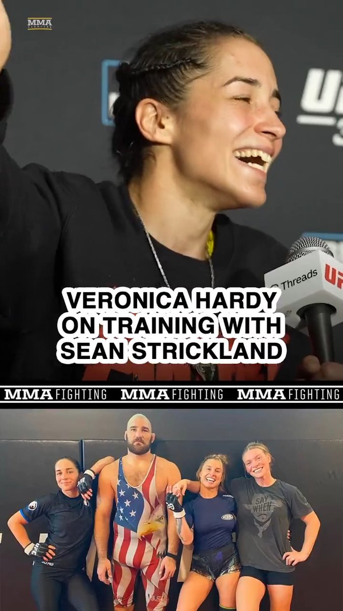 Veronica Hardy says Sean Strickland as a coach is exactly what you'd expect: "He'll be like 'I hate teaching women's MMA' and then he'll come back and give us 30 more tips to make us better."