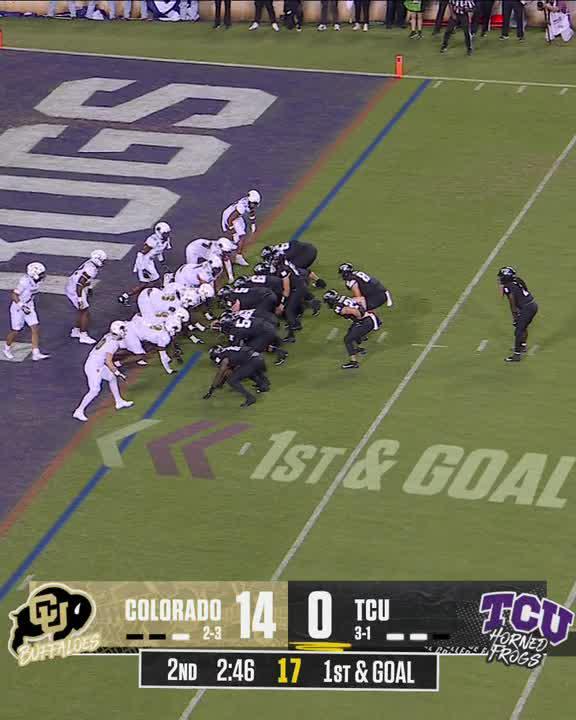 Josh Hoover scores on the sneak ✅ TCU Football punches it in on the goal line. #Big12FB | 📺 FOX College Football