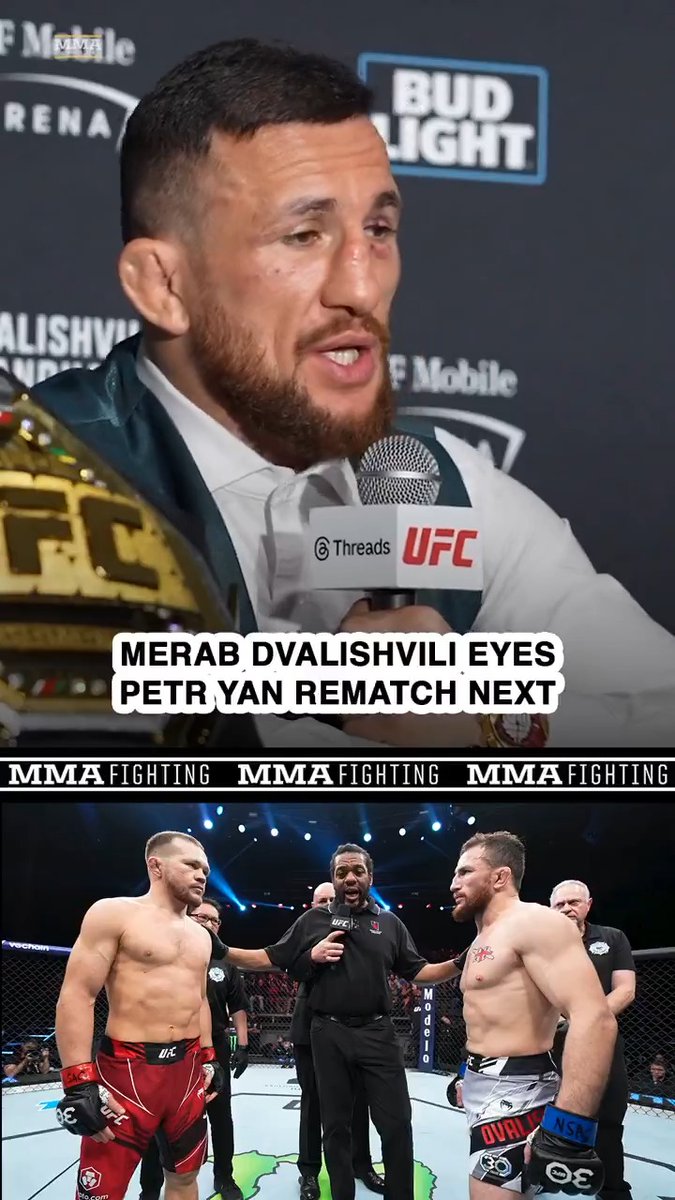 Merab Dvalishvili is already eyeing a rematch against Petr Yan after his win at #UFC320