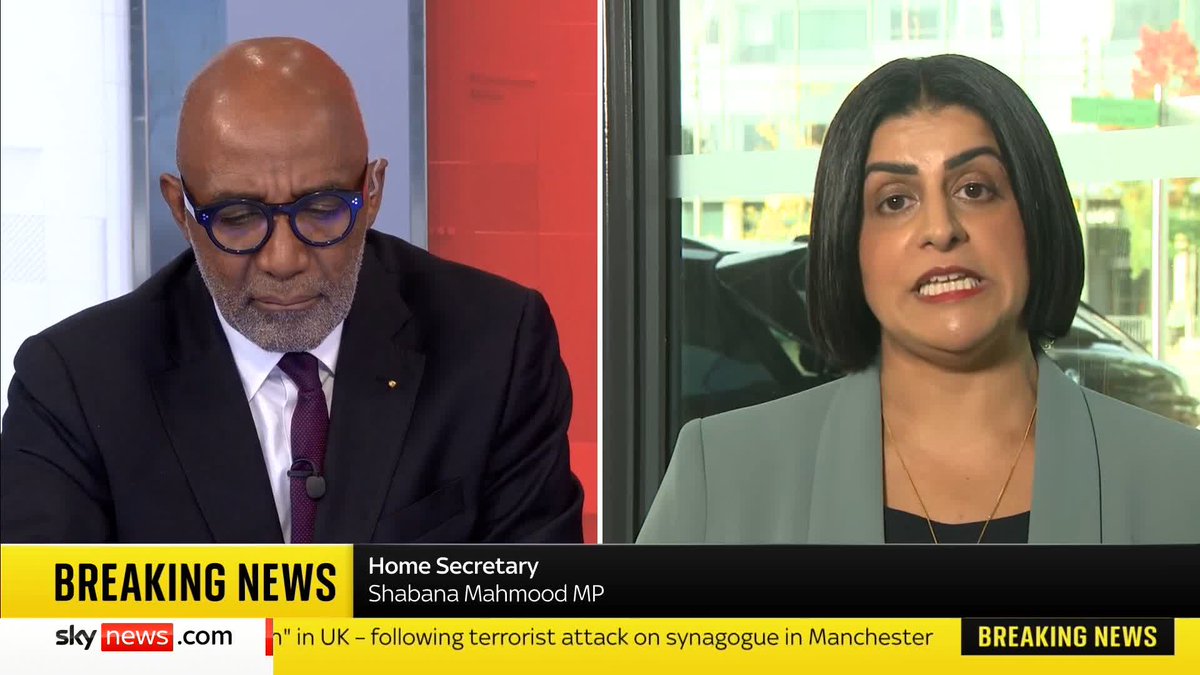 "The frequency of particular protests in particular places is a reason for the police to restrict and place conditions" Home Secretary Shabana Mahmood MP confirms to Trevor Phillips she'll give police new powers to deal with protests. 📺 Sky 501 and YouTube