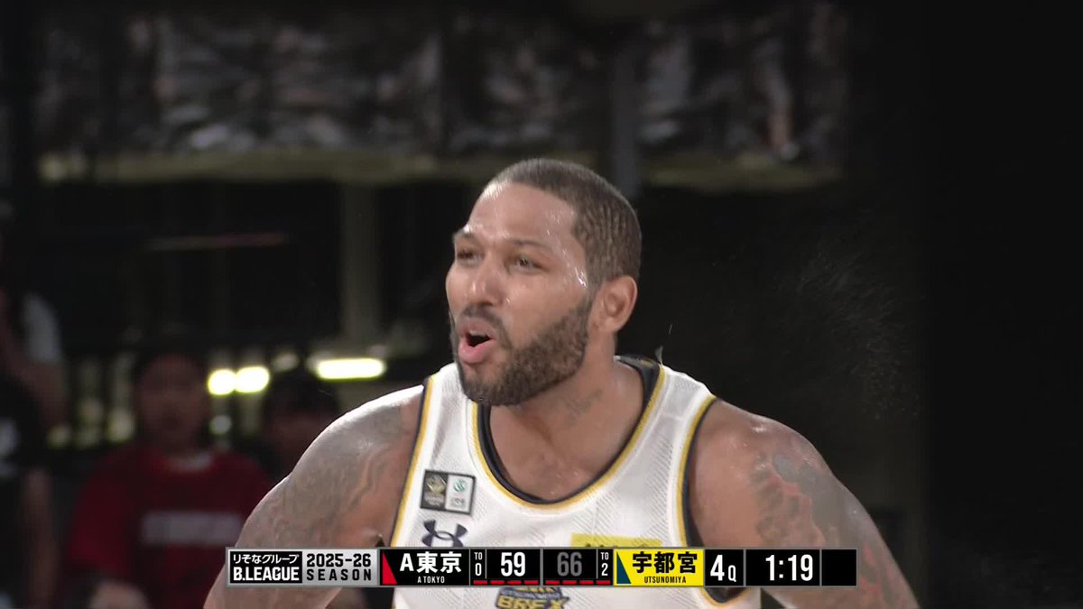 10/5(日) 試合終了 ブレックス 66 - 64 A東京 我慢の時間帯が続く中、#25 ニュービルがこのクォーター3本の3Pシュートを決め、リードを保つ。 A東京に激しく追い上げられ、苦しみながらも、66-64でタフなゲームを制す！ 本日も勝利の後押しをありがとうございました！ #Transcend #BREX