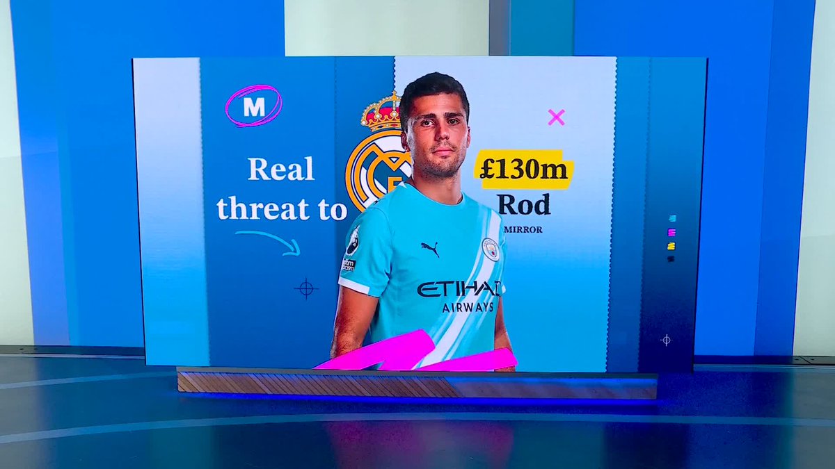 The back page of the Mirror reports that Real Madrid are planning a £130m bid for Rodri. Would Manchester City consider the offer if it comes in? 🔵