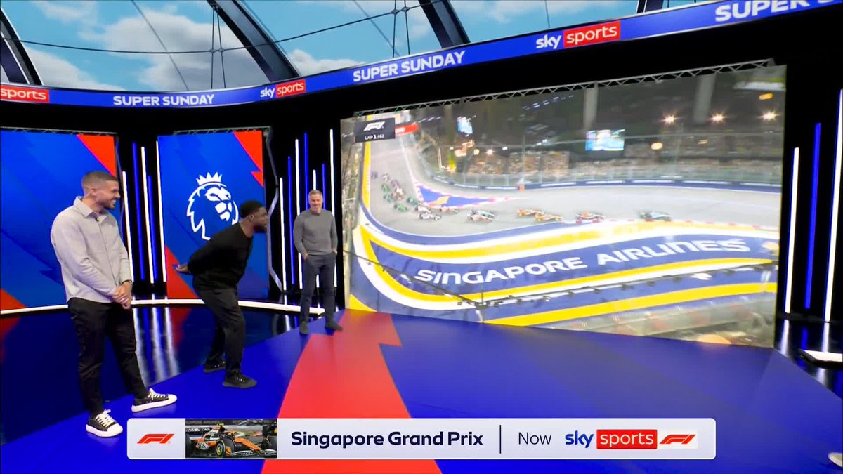 Micah Richards in his ELEMENT as an F1 commentator! 😅🏎️
