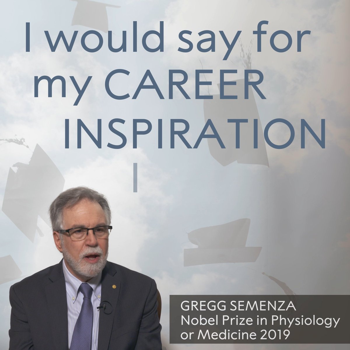 "I want you to remember when you win your Nobel Prize that you learned that here." 2019 medicine laureate Gregg Semenza remembers his biology teacher Rose Nelson who inspired him and foresaw him receiving the Nobel Prize. #WorldTeachersDay