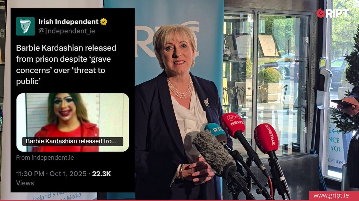 In 2020, Heather Humphreys' Deptartment of Social Protection granted a Gender Recognition Cert to Barbie Kardashian declaring him legally female. This resulted in Kardashian being placed in a women's prison. Ben Scallan 🇮🇪 asks Humphreys "Is Barbie Kardashian a woman?":