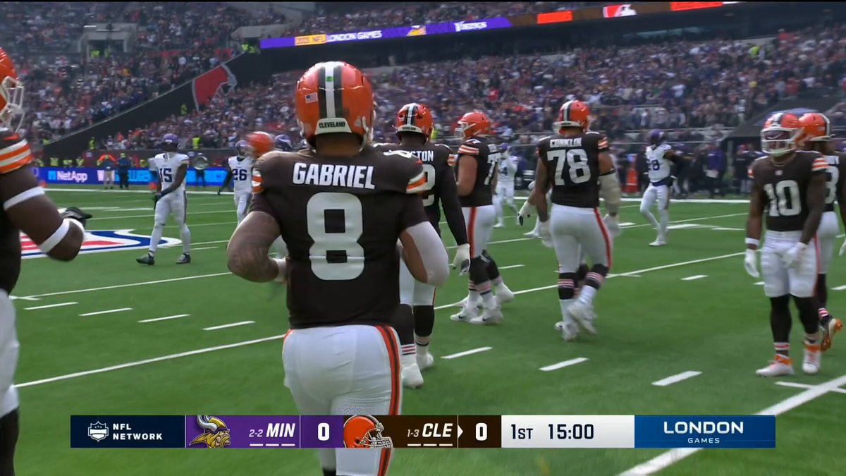 Big day for Dillon Gabriel, who's making is first career start. MINvsCLE on NFL Network Also streaming on NFL+