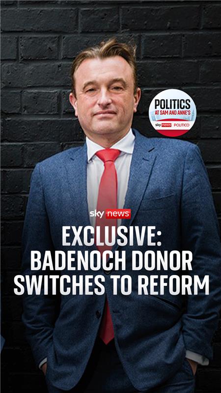 A donor and personal adviser to Tory leader Kemi Badenoch has defected to Reform UK, Sky News can exclusively reveal. Sam Coates Sky and @AnneMcElvoy discuss what Mark Gallagher's defection says about the state of the party. 🎧 Listen to #PASAA in full 👉