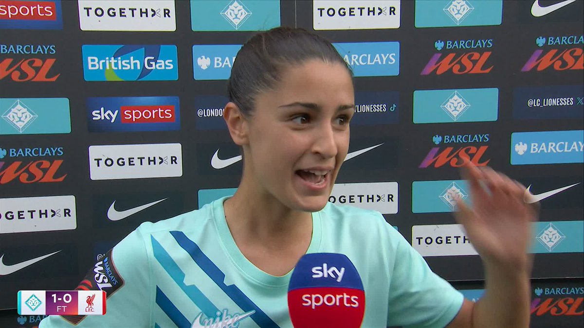 "I was looking at the clock every time." 😂 London City's Jana Fernandez on a HUGE win at home 👏