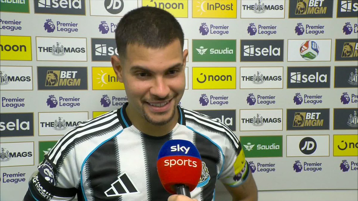 "The first thing in my mind was, why not?" 😅 Bruno Guimarães on his wonderful finish against Nottingham Forest.