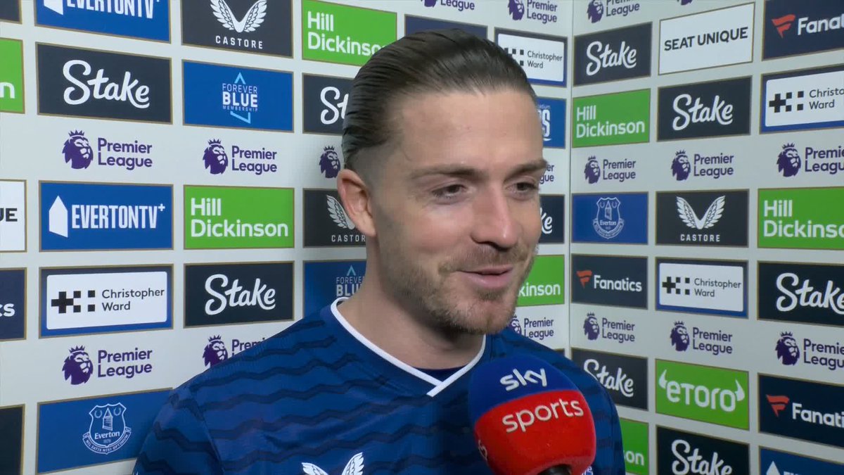"The first half was terrible, it was brilliant to score - that goal goes to the Evertonians" Jack Grealish reacts after scoring the winner for Everton against Crystal Palace 🔵