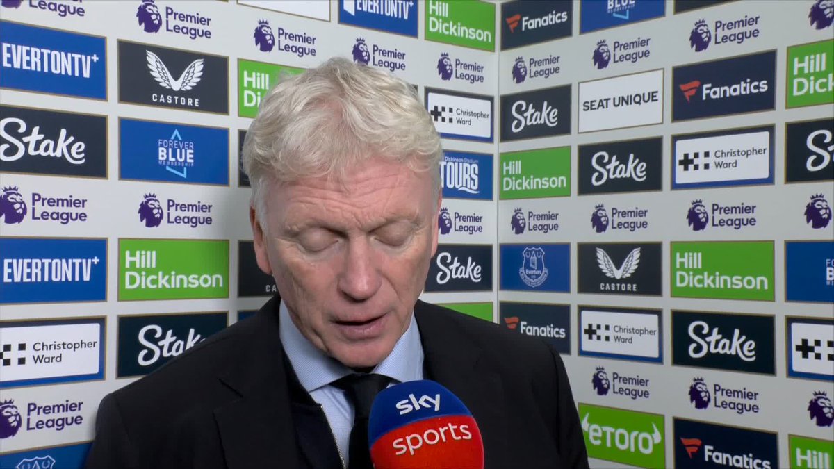 "You have to take that bit of luck" 🍀 David Moyes reacts to Jack Grealish's 93rd minute winner against Crystal Palace.