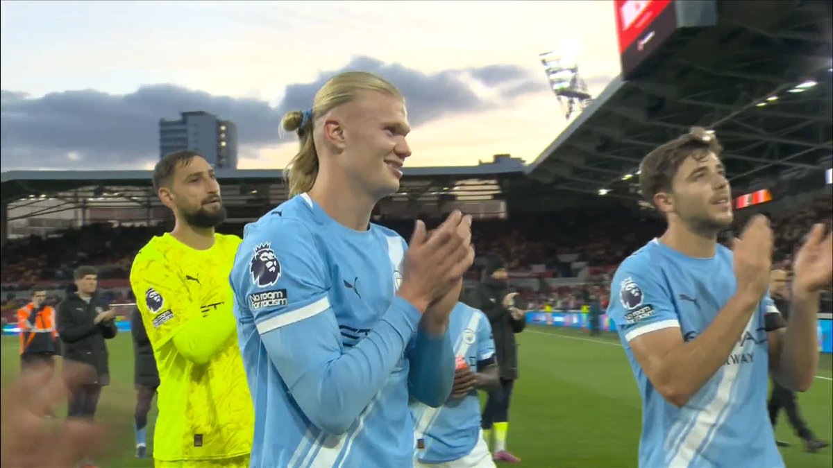 Erling Haaland giving his shirt to his fan at full-time 💙