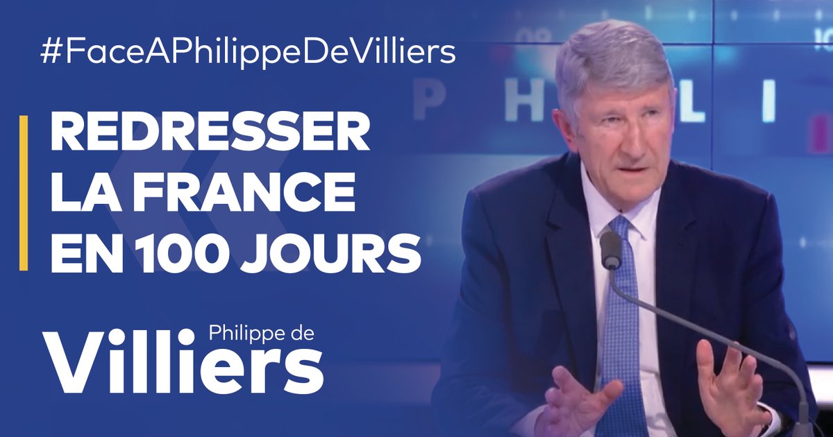 🎙 Si j’étais aux responsabilités, voici à quoi ressembleraient mes cent premiers jours à la tête du pays. 🔗 Emission complète : #FaceAPhilippeDeVilliers #FADV