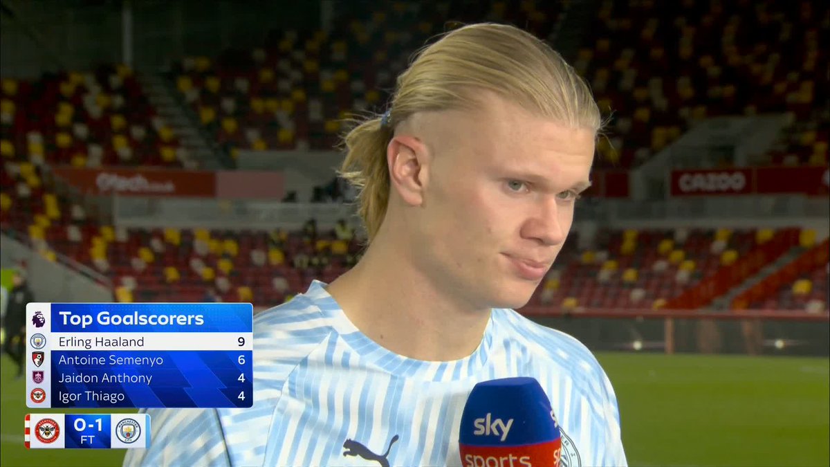"I think I need to give a shoutout to my son!" Erling Haaland says he's never felt better than he does right now 🔥