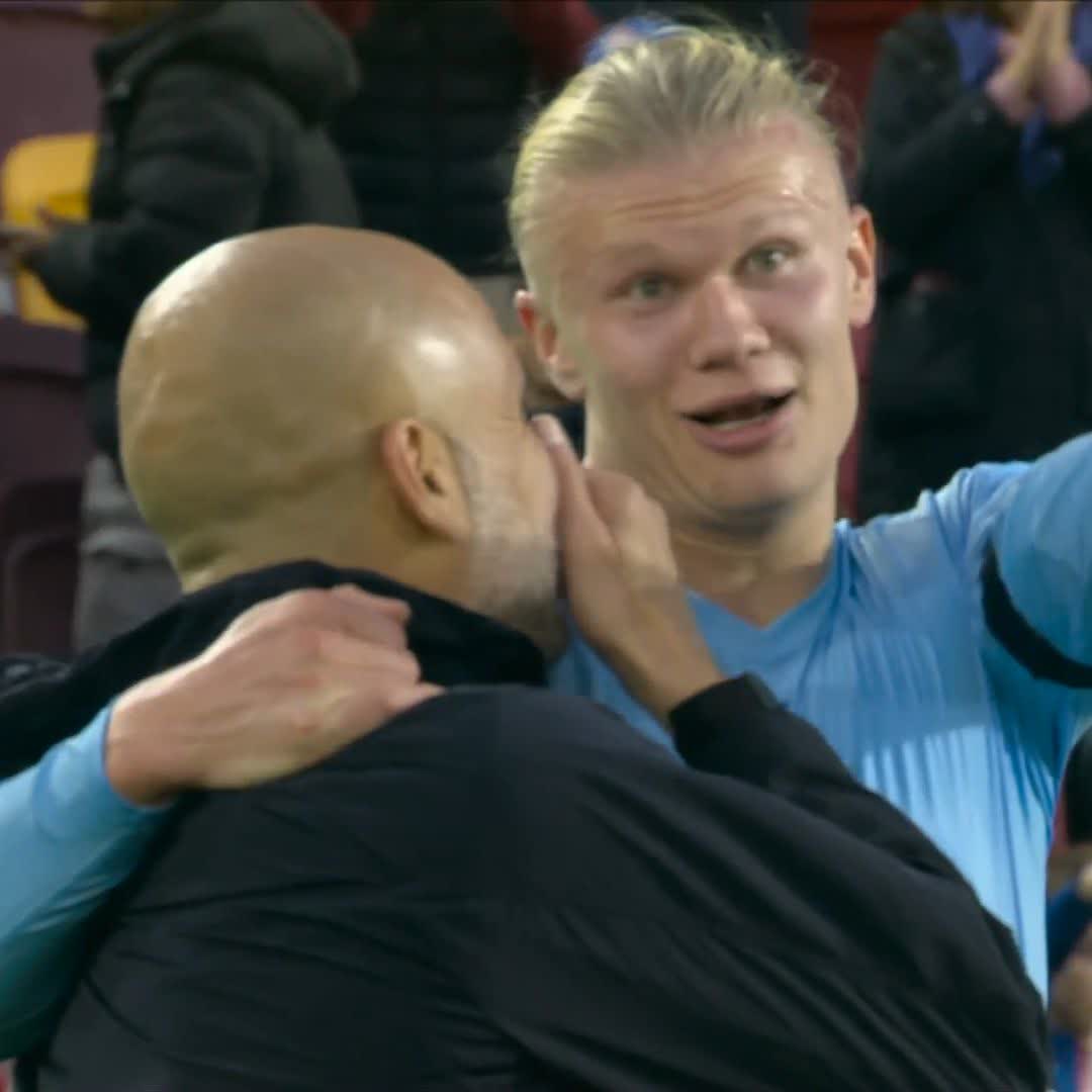 "He has been so important for us this season" 👏 Pep Guardiola reveals what he told Erling Haaland after Man City's 1-0 win against Brentford 🗣️