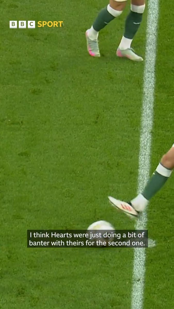 🗣️ "I think Hearts were doing theirs for a bit of craic." Two unusual kick-offs in the Edinburgh derby had both the Hearts and Hibs managers having a chuckle. #BBCFootball